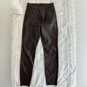 Zara leather pants NEW SIZE Large